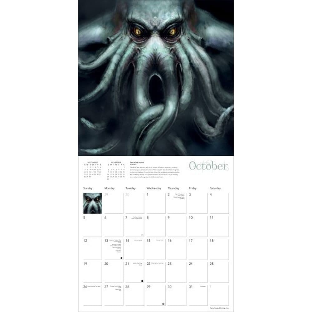 Cthulhu 2025 Wall Calendar Third Alternate Image