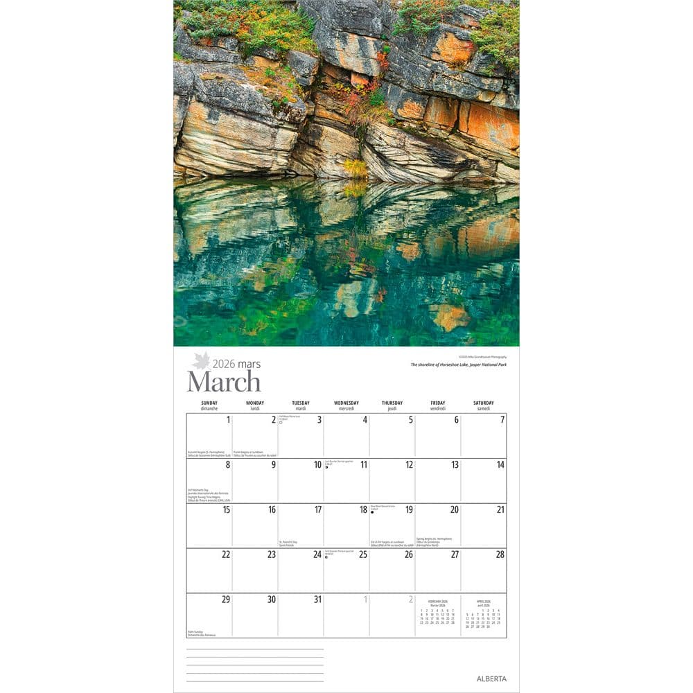 Alberta 2026 Wall Calendar Second Alternate Image