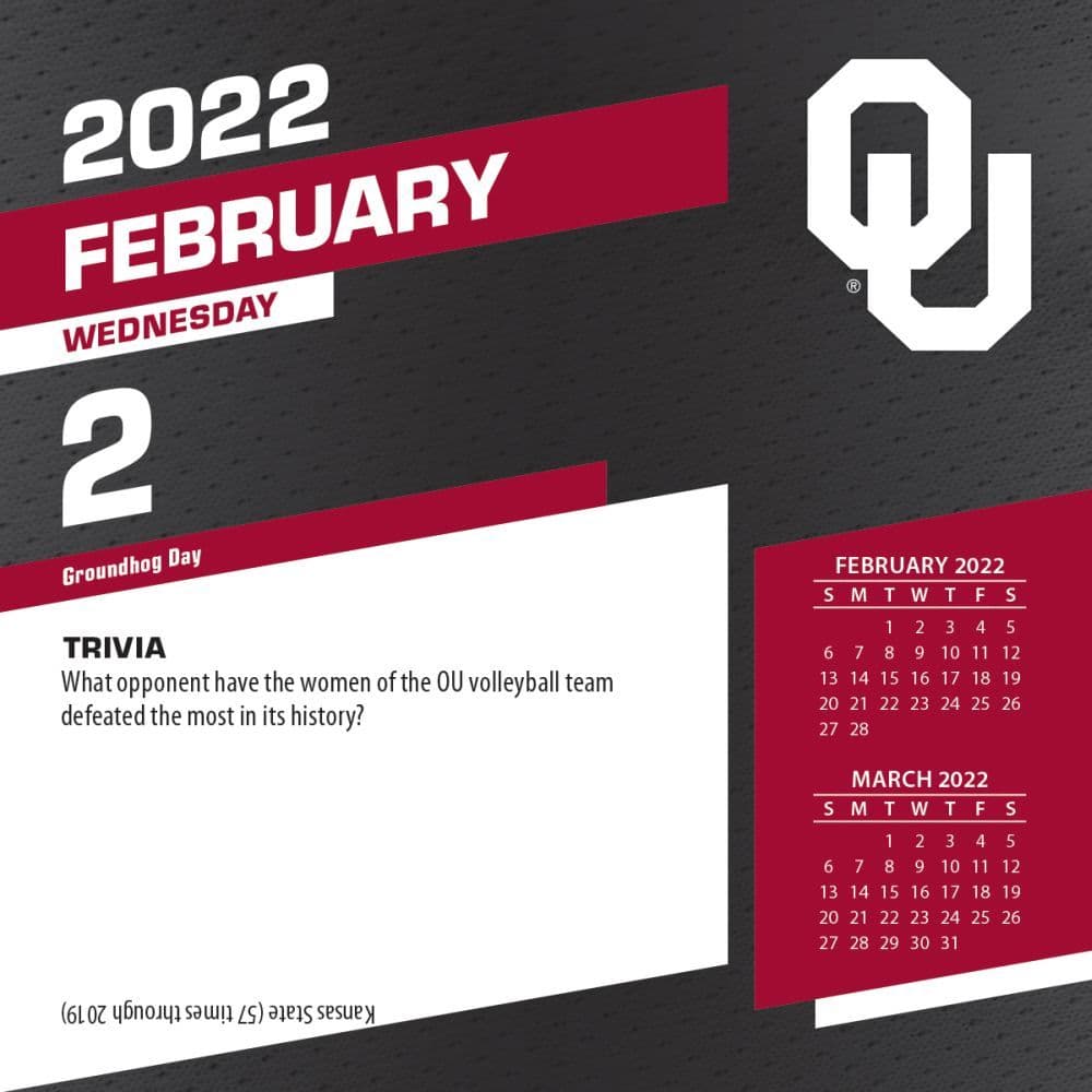 Ou Calendar Fall 2022 Col Oklahoma Sooners 2022 Desk Calendar - Calendars.com