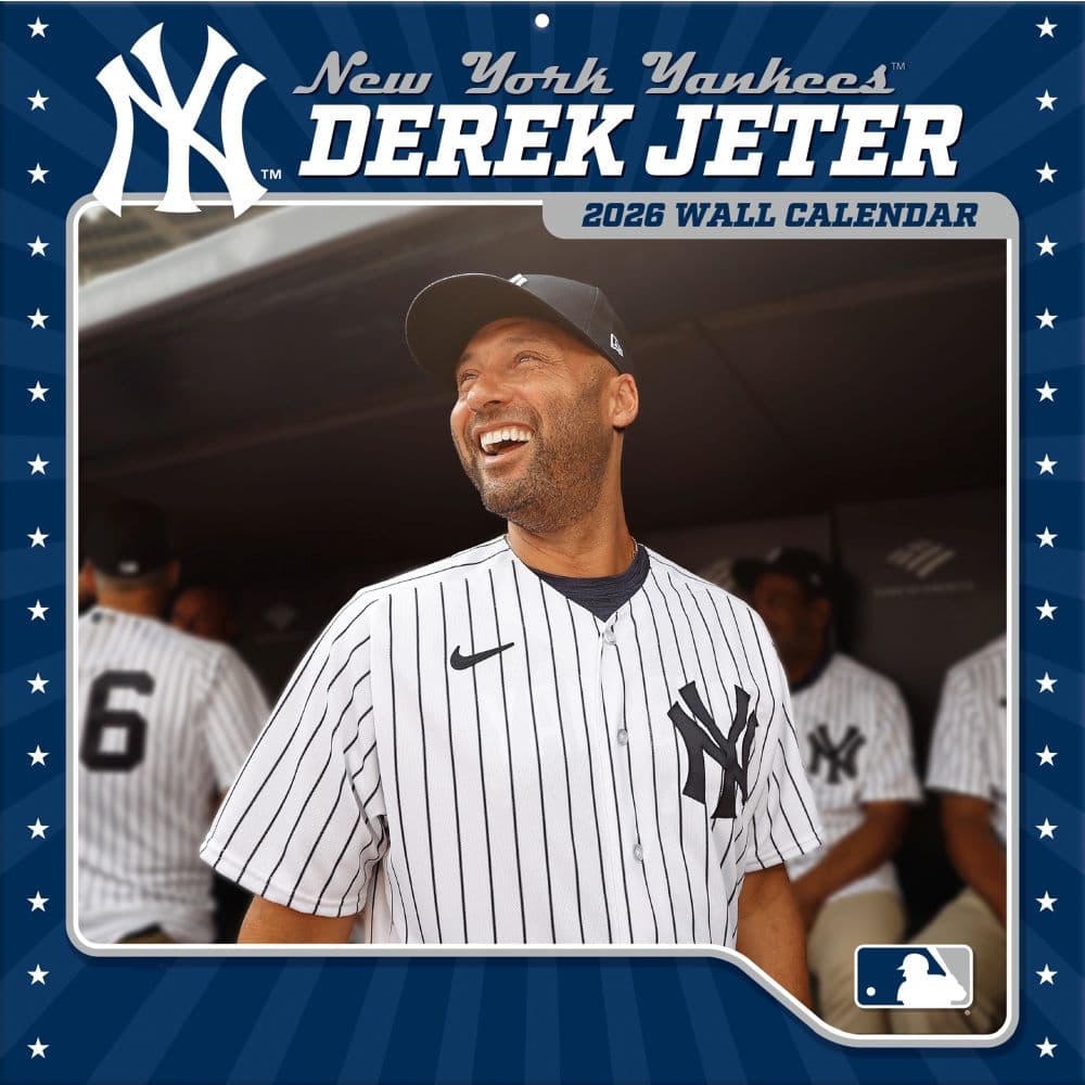 MLB Derek Jeter 2026 Wall Calendar Main Product Image