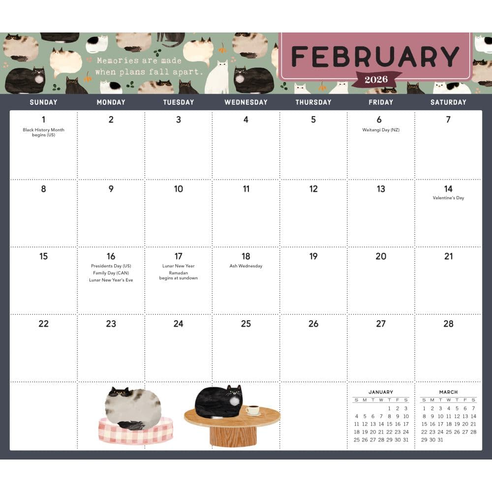 Go With the Flow 2026 Magnetic Wall Calendar Second Alternate Image