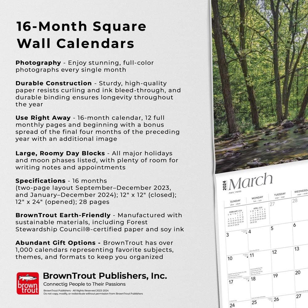 New York Wild and Scenic 2024 Wall Calendar Alternate Image 4