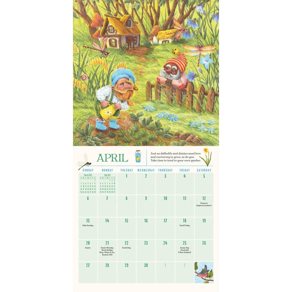 Gnome Life 2025 Mini Wall Calendar First Alternate Image width="1000" height="1000"