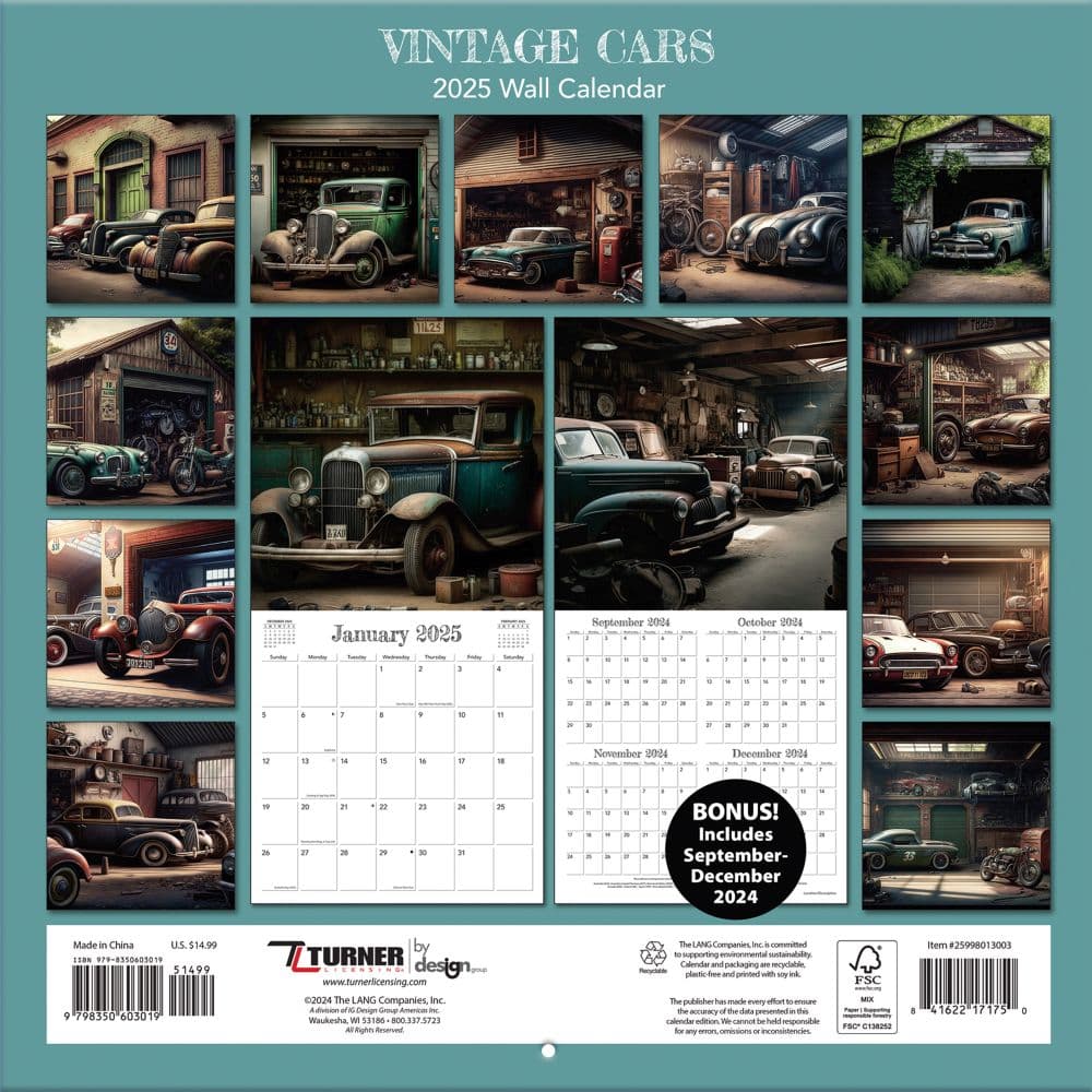 Muscle Cars Photo 2025 Wall Calendar Alt1