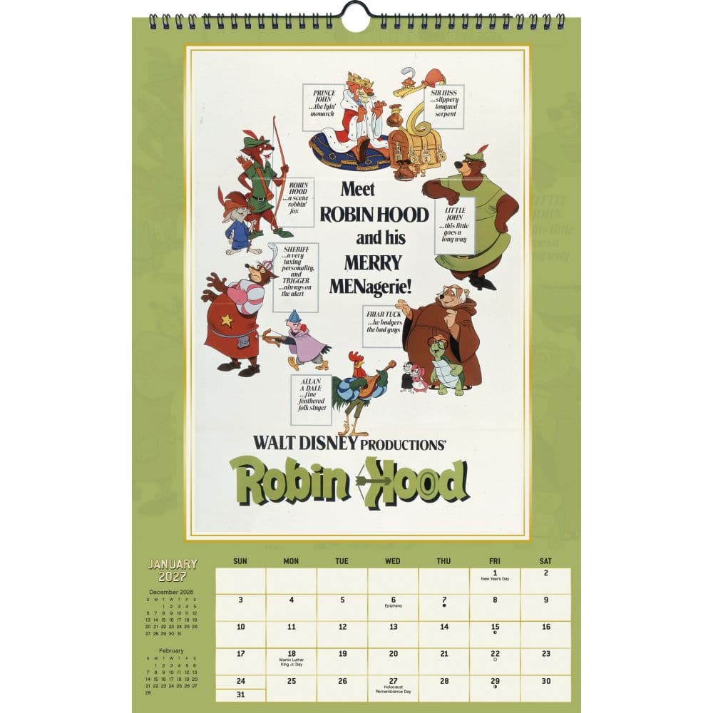 Disney Classic Poster 2027 Slim Wall Calendar Second Alternate Image