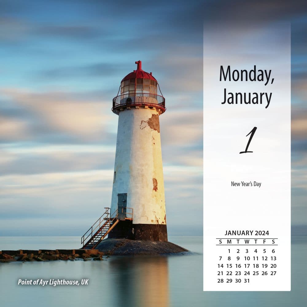 Lighthouses 2024 Desk Calendar