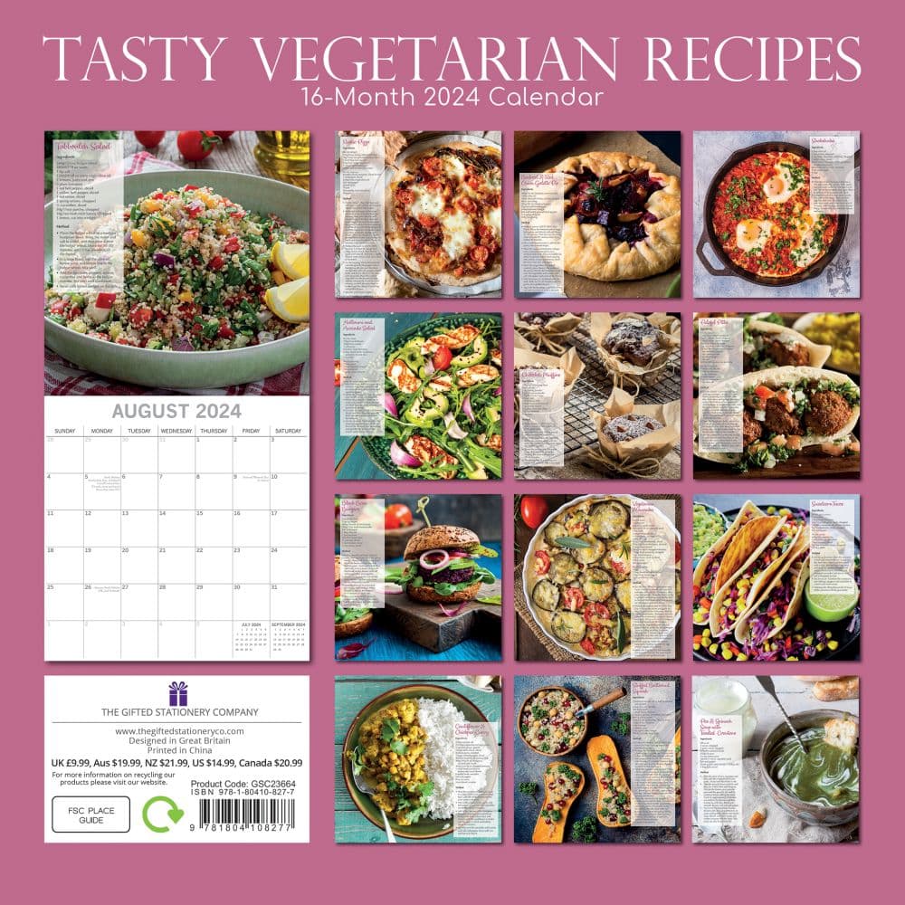 Tasty Vegetarian Recipes 2024 Wall Calendar First Alternate Image width=&quot;1000&quot; height=&quot;1000&quot;