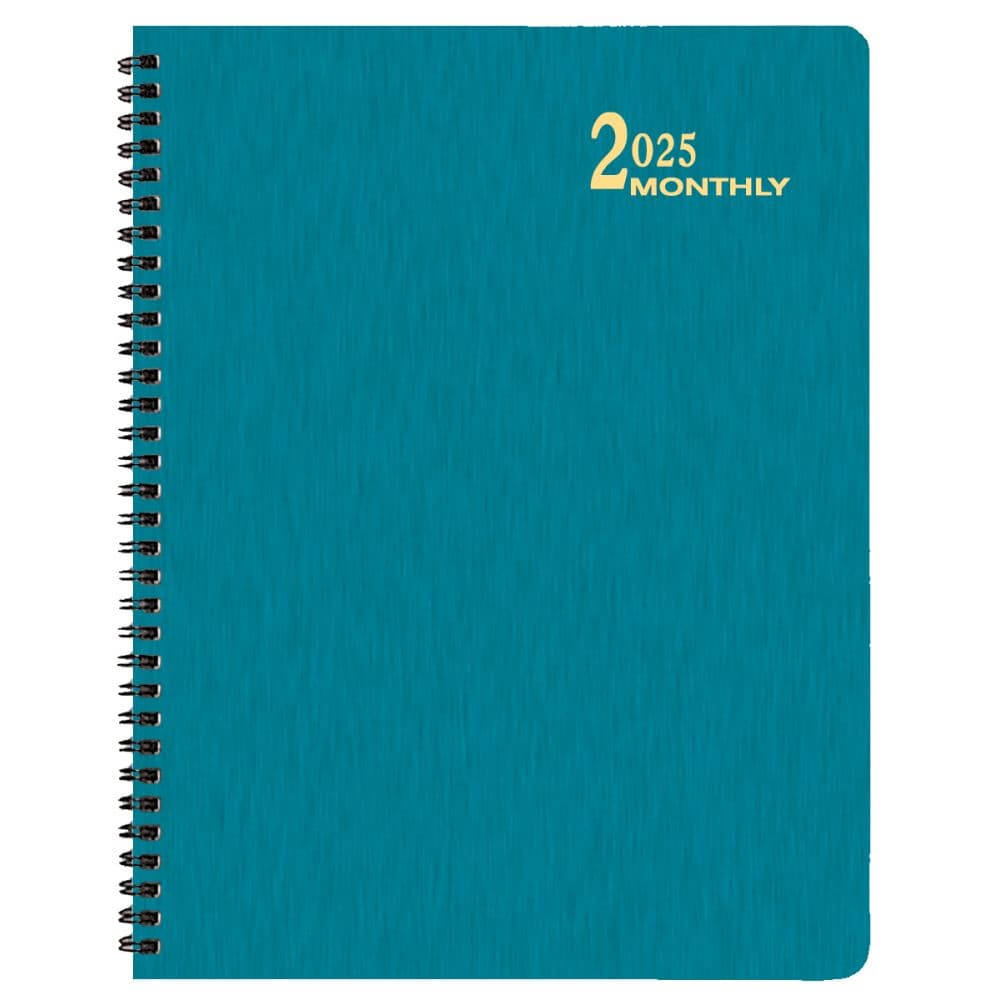 Turquoise Shimmer Large Time Monthly 2025 Planner Main Image