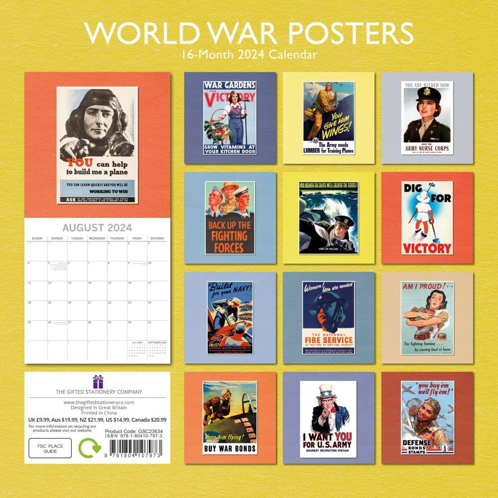 World War II Posters 2024 Wall Calendar