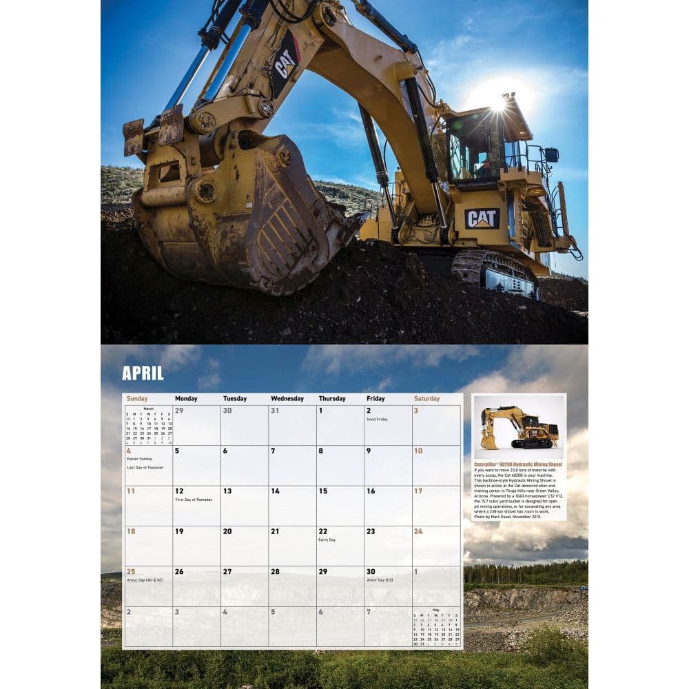 Caterpillar Equipment CATERPILLAR Tractor Company Calendar CAT