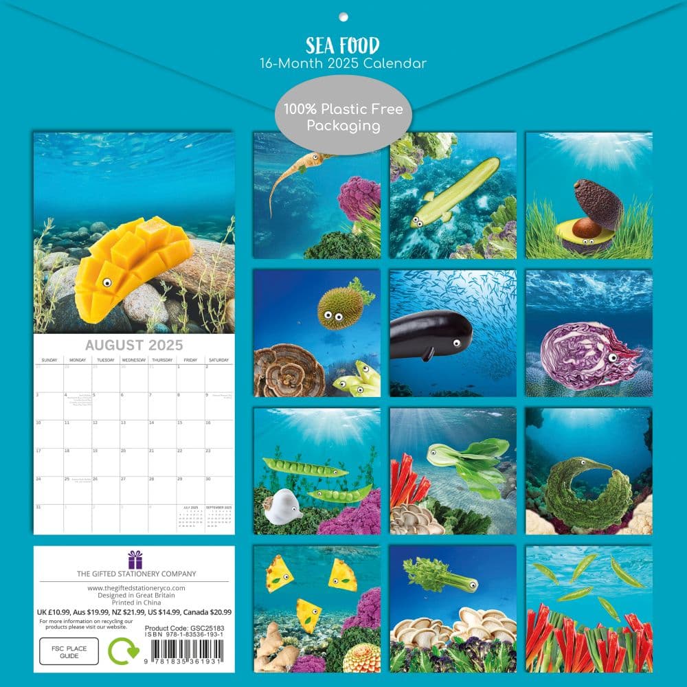 Sea Food 2025 Wall Calendar First Alternate Image width=&quot;1000&quot; height=&quot;1000&quot;