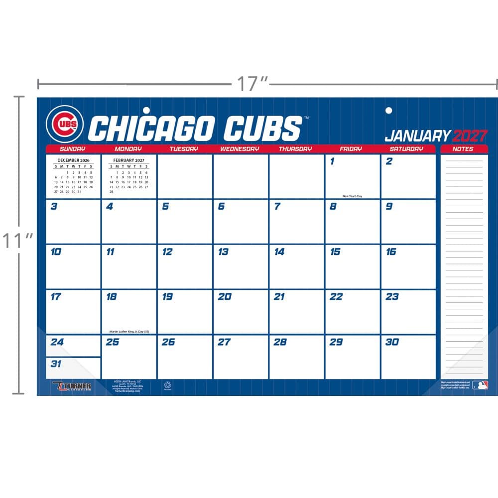 MLB Chicago Cubs Small 2027 Desk Pad Third Alternate Image