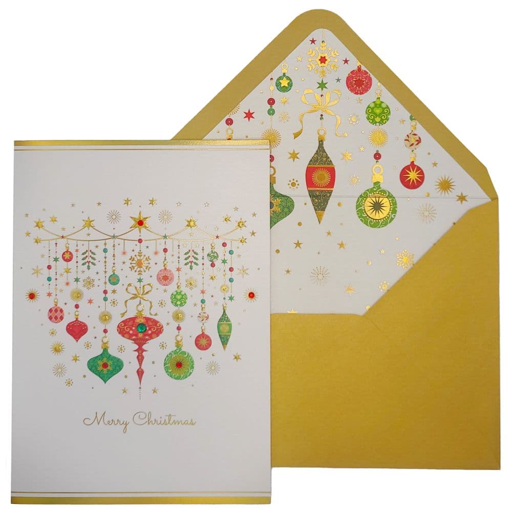 Ornate Ornaments on Pearl Christmas Card Alt3