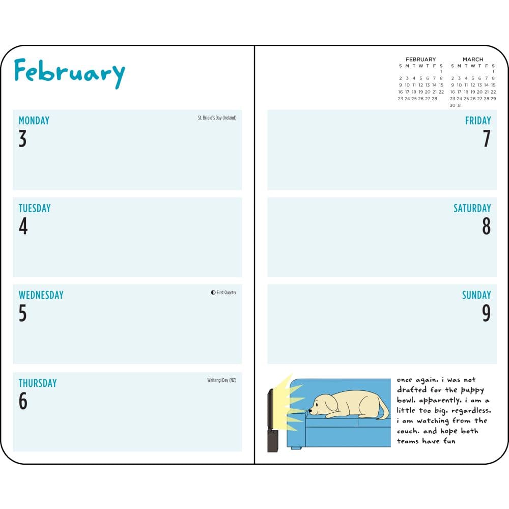 Thoughts of Dog 2025 16Month Weekly Planner