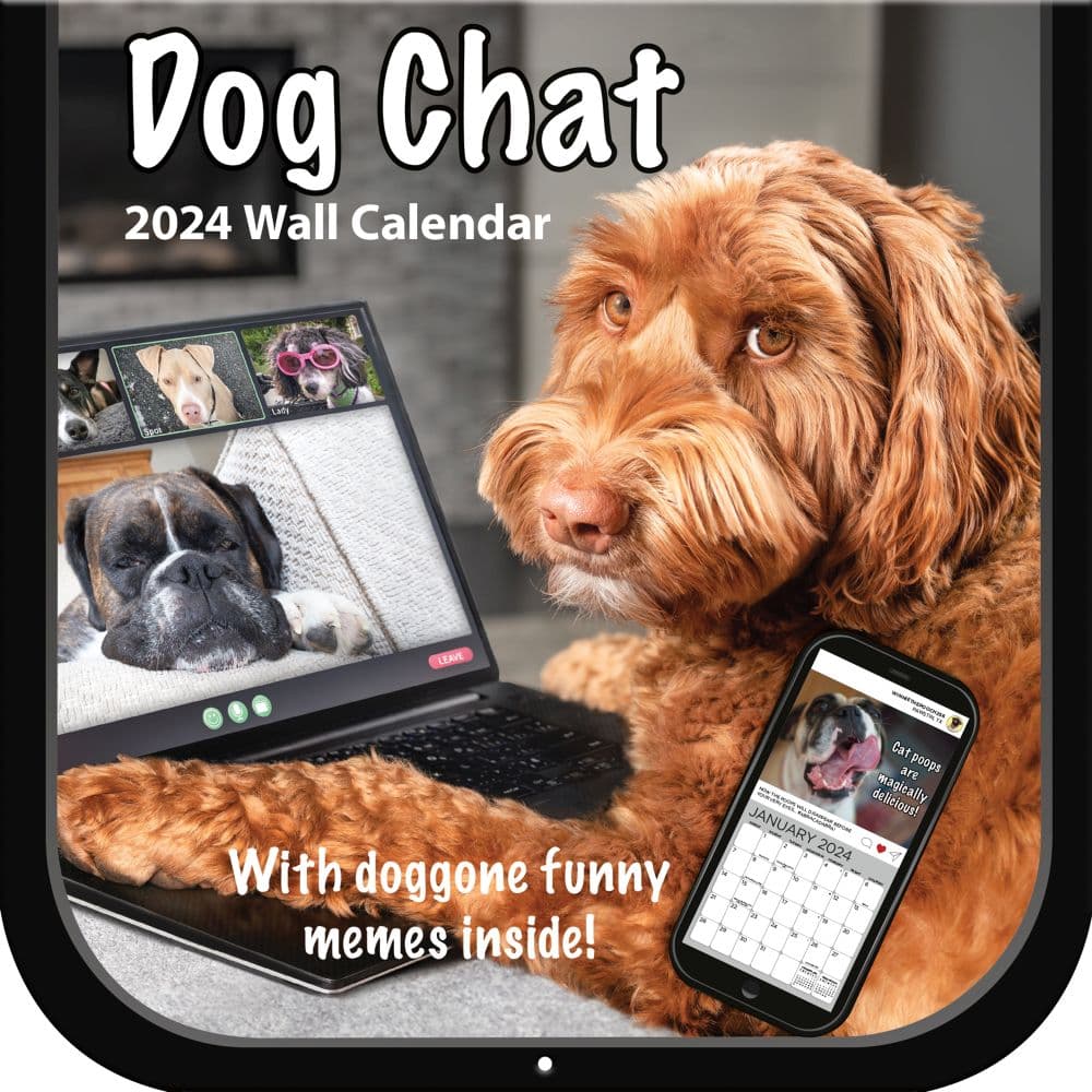 Dog Chat 2024 Wall Calendar