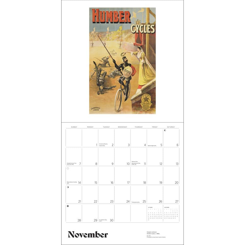 Bicycles Vintage Posters 2027 Wall Calendar Fifth Alternate Image
