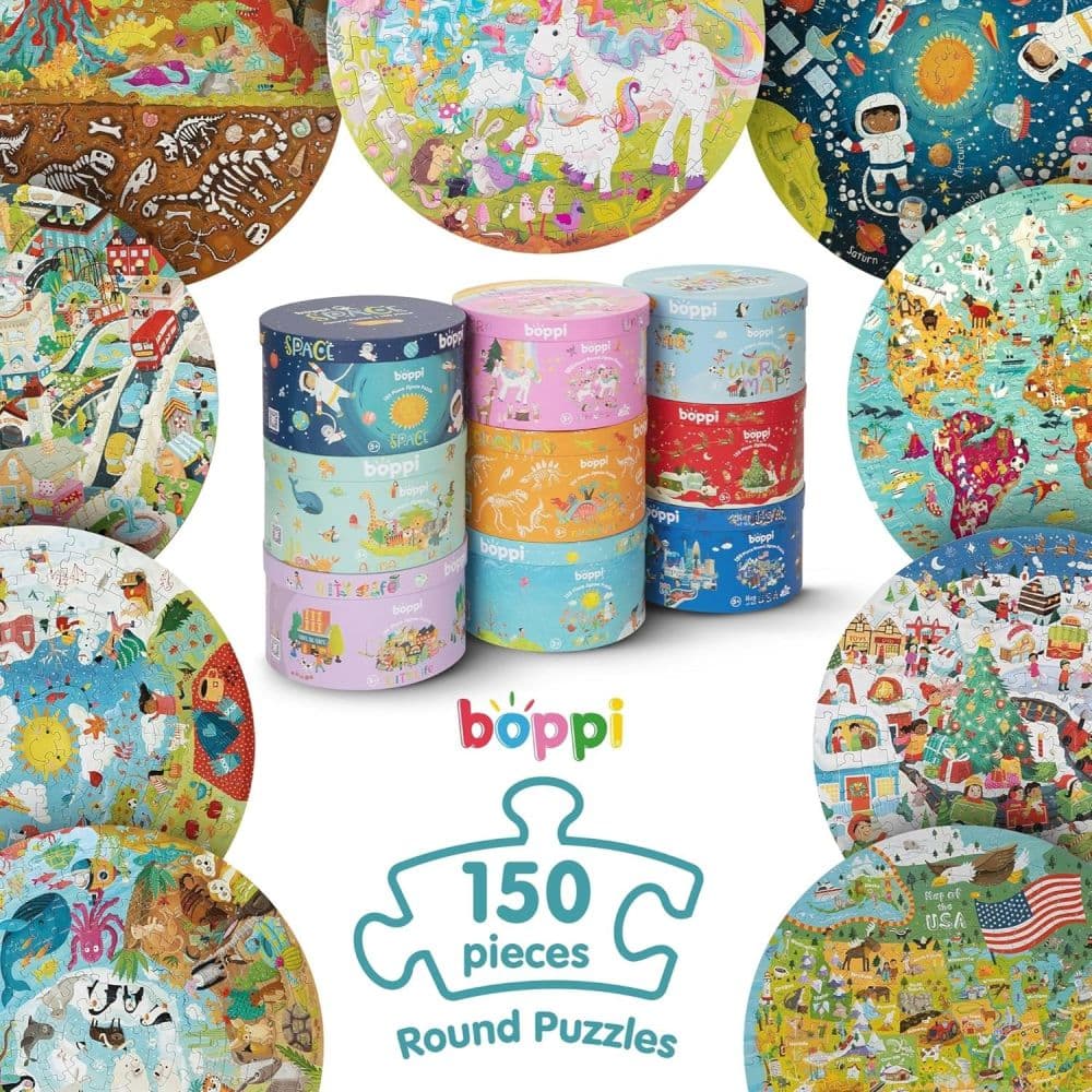 Animals Around World 150 Piece Round Puzzle Fifth Alternate Image