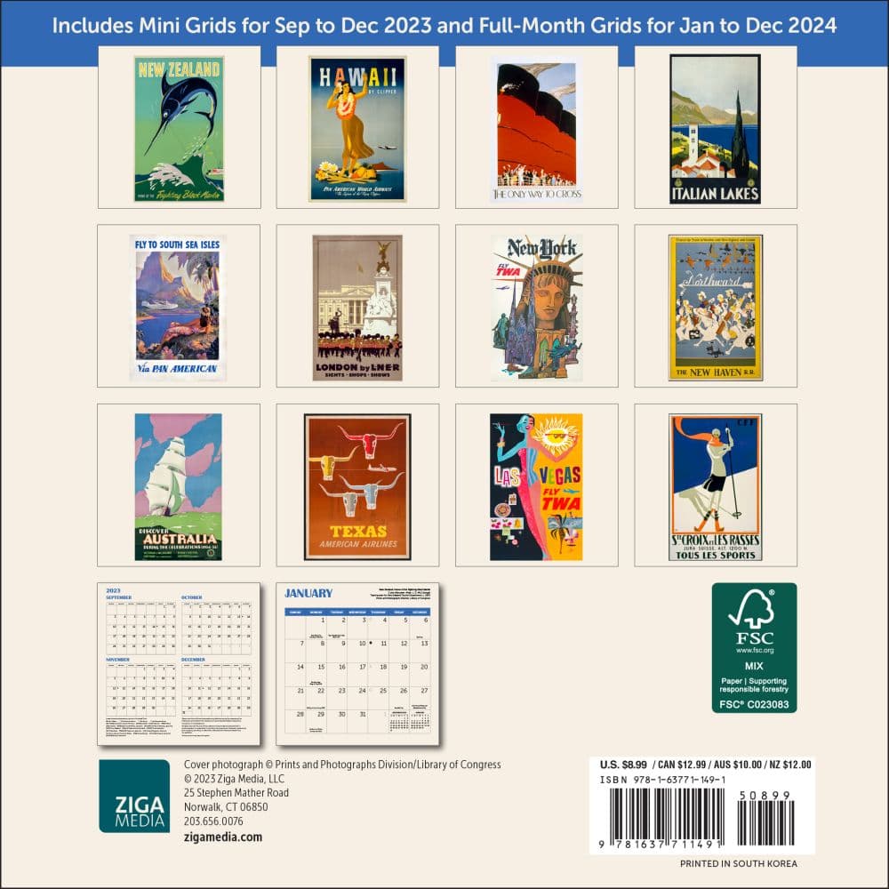 Travel the World 2024 Mini Wall Calendar First Alternate Image width=&quot;1000&quot; height=&quot;1000&quot;