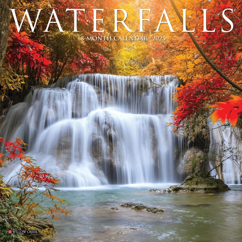 image Waterfalls 2025 Mini Wall Calendar  Main Image