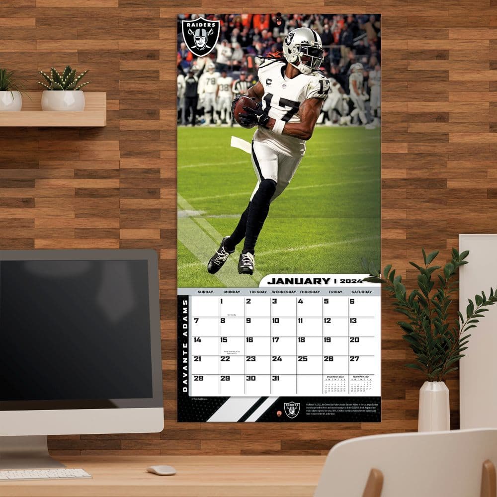 Las Vegas Raiders Davante Adams 2024 Wall Calendar