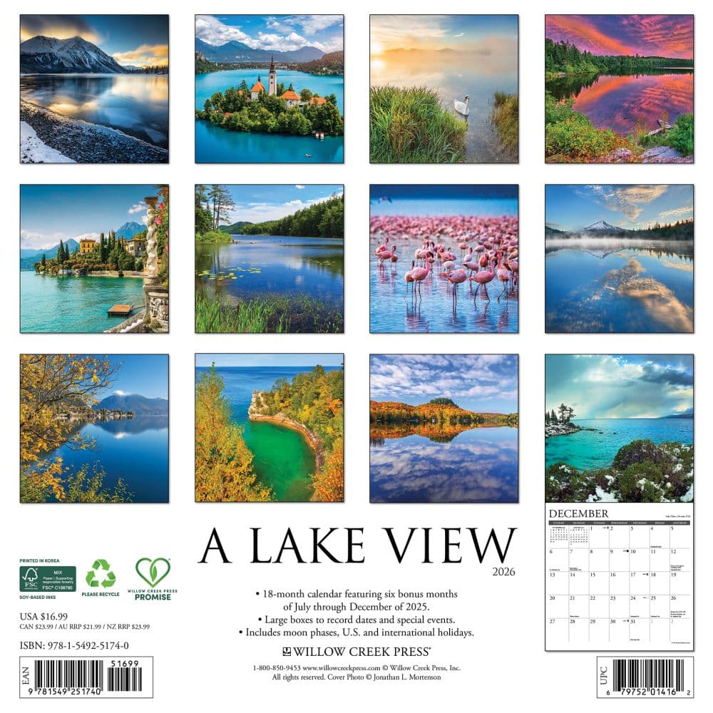 Lake View 2026 Wall Calendar First Alternate Image