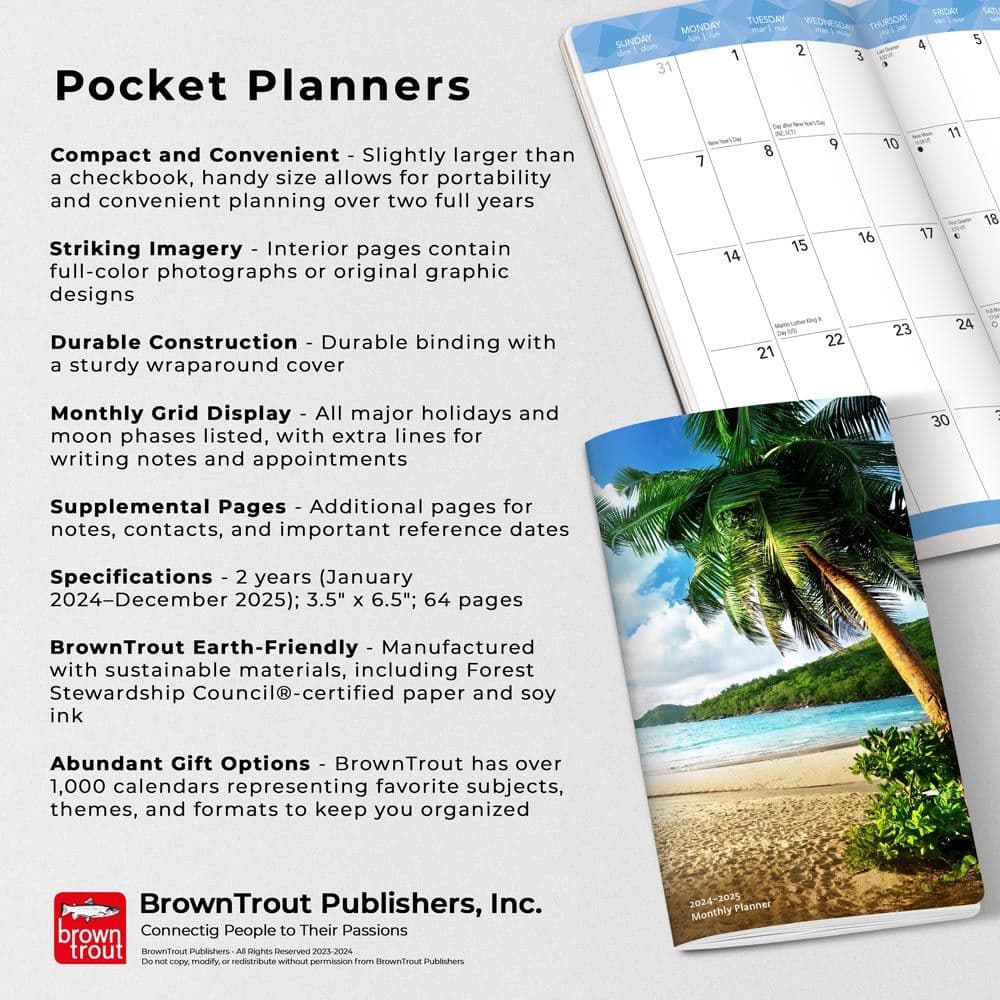 Tropical Islands 2 Year Pocket 2024 Planner Fourth Alternate Image width=&quot;1000&quot; height=&quot;1000&quot;