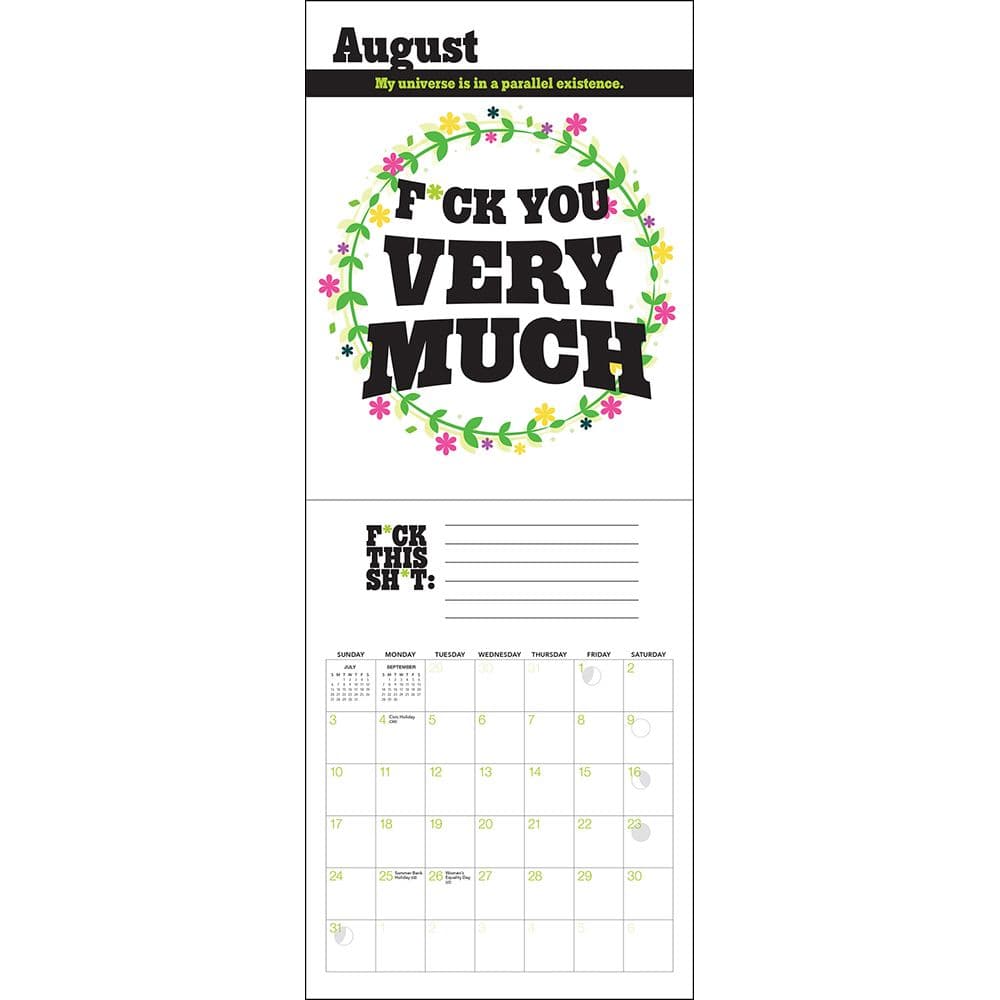 Fck This Sht BIG 2025 Mini Wall Calendar Third Alternate Image width=&quot;1000&quot; height=&quot;1000&quot;