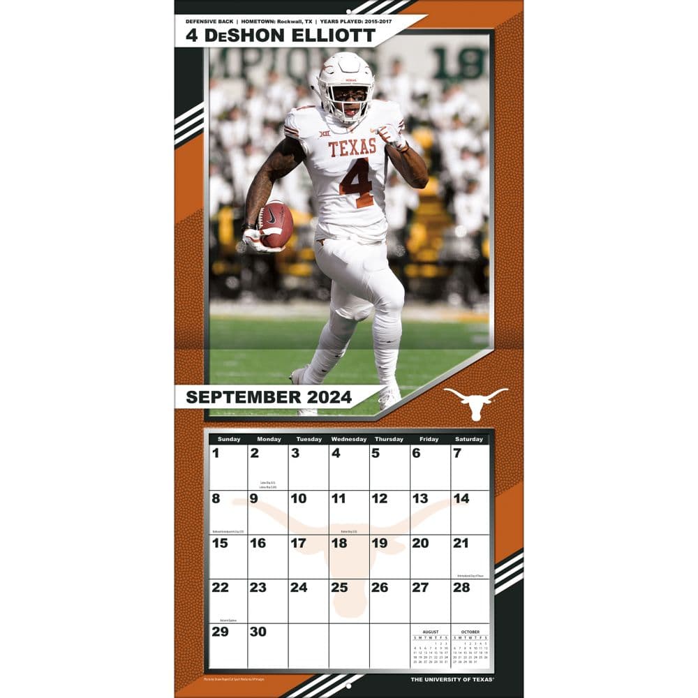 COL Texas Longhorns 2025 Wall Calendar First Alternate Image