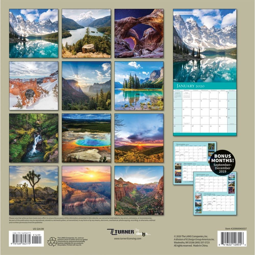 National Parks Wall Calendar