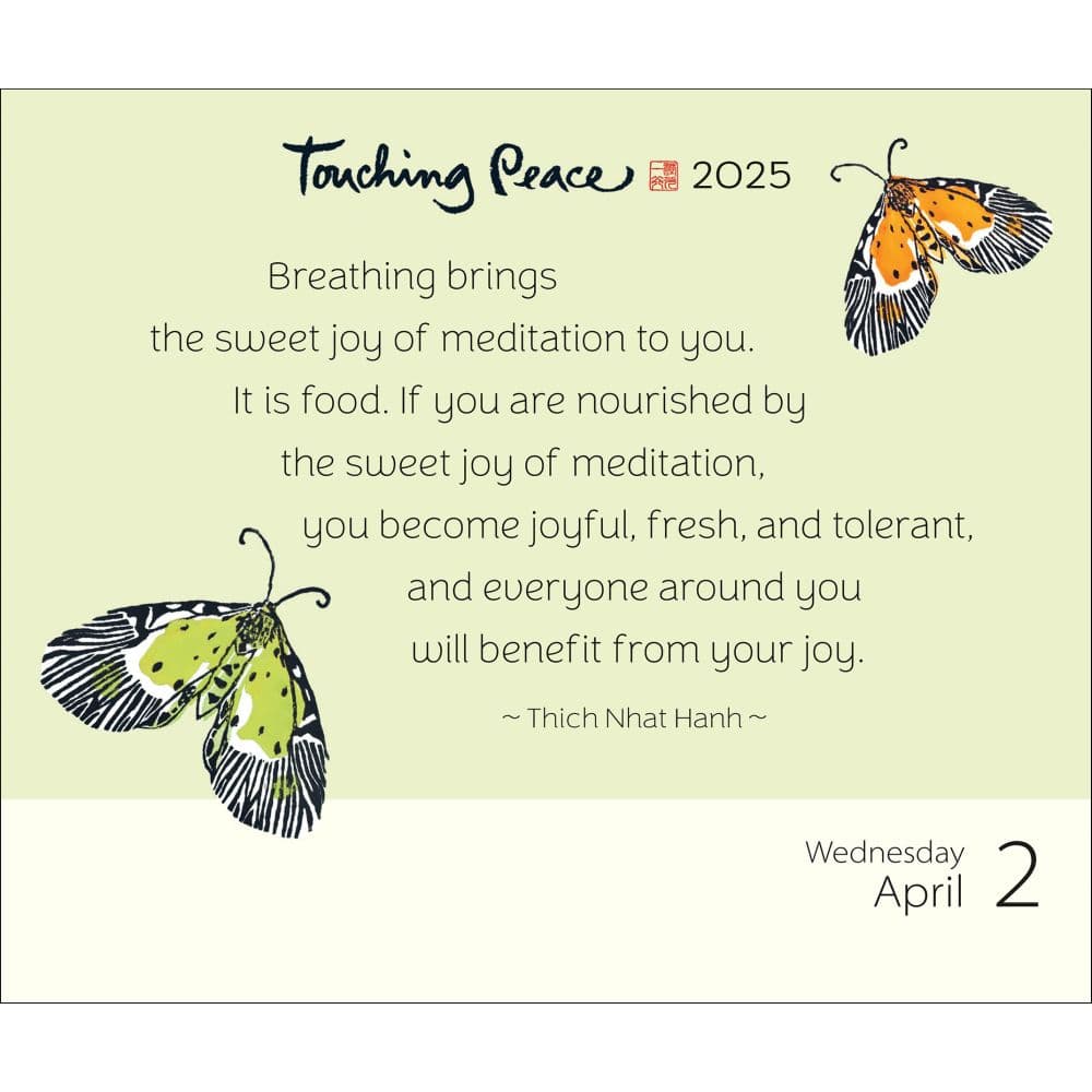 Thich Nhat Hanh 2025 Desk Calendar Alt3