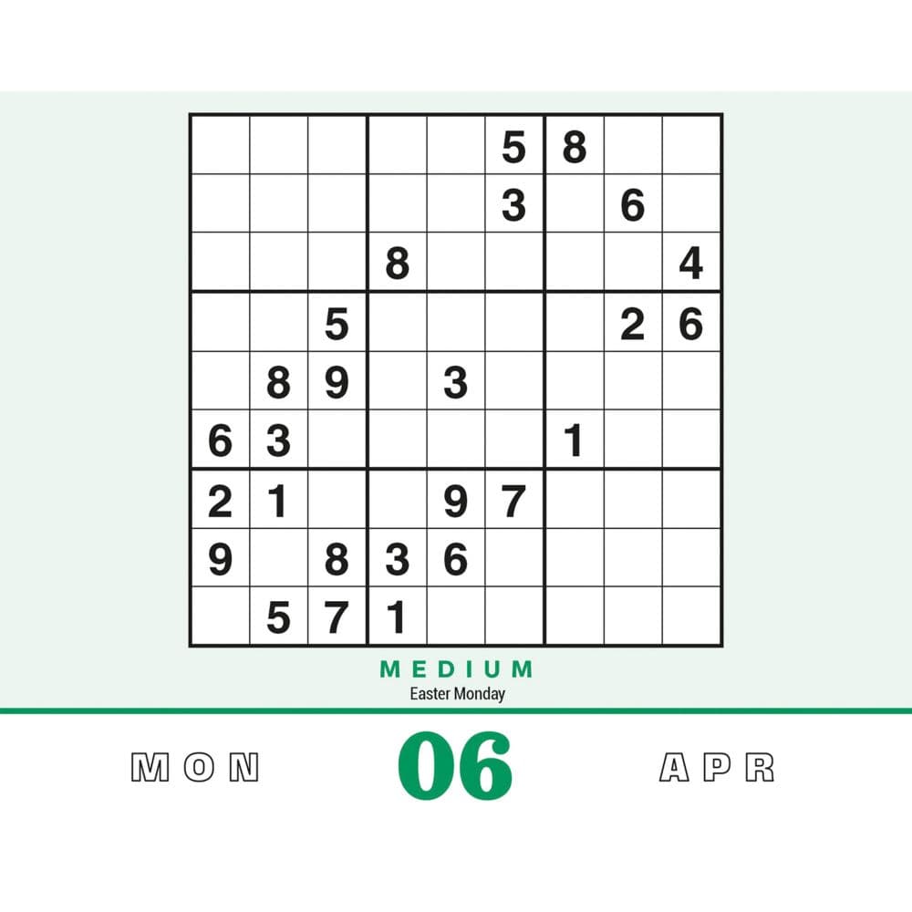 Sudoku 2026 Desk Calendar Fourth Alternate Image