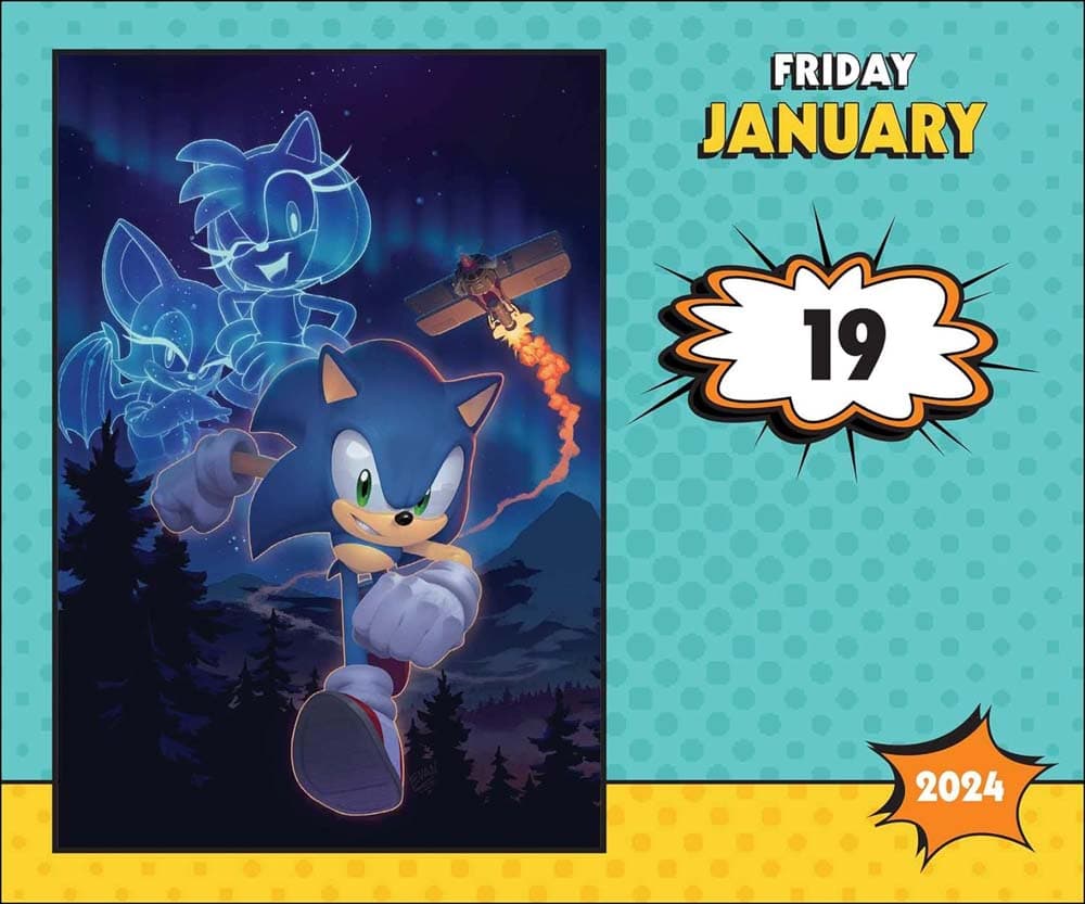 Sonic the Hedgehog 2024 Desk Calendar