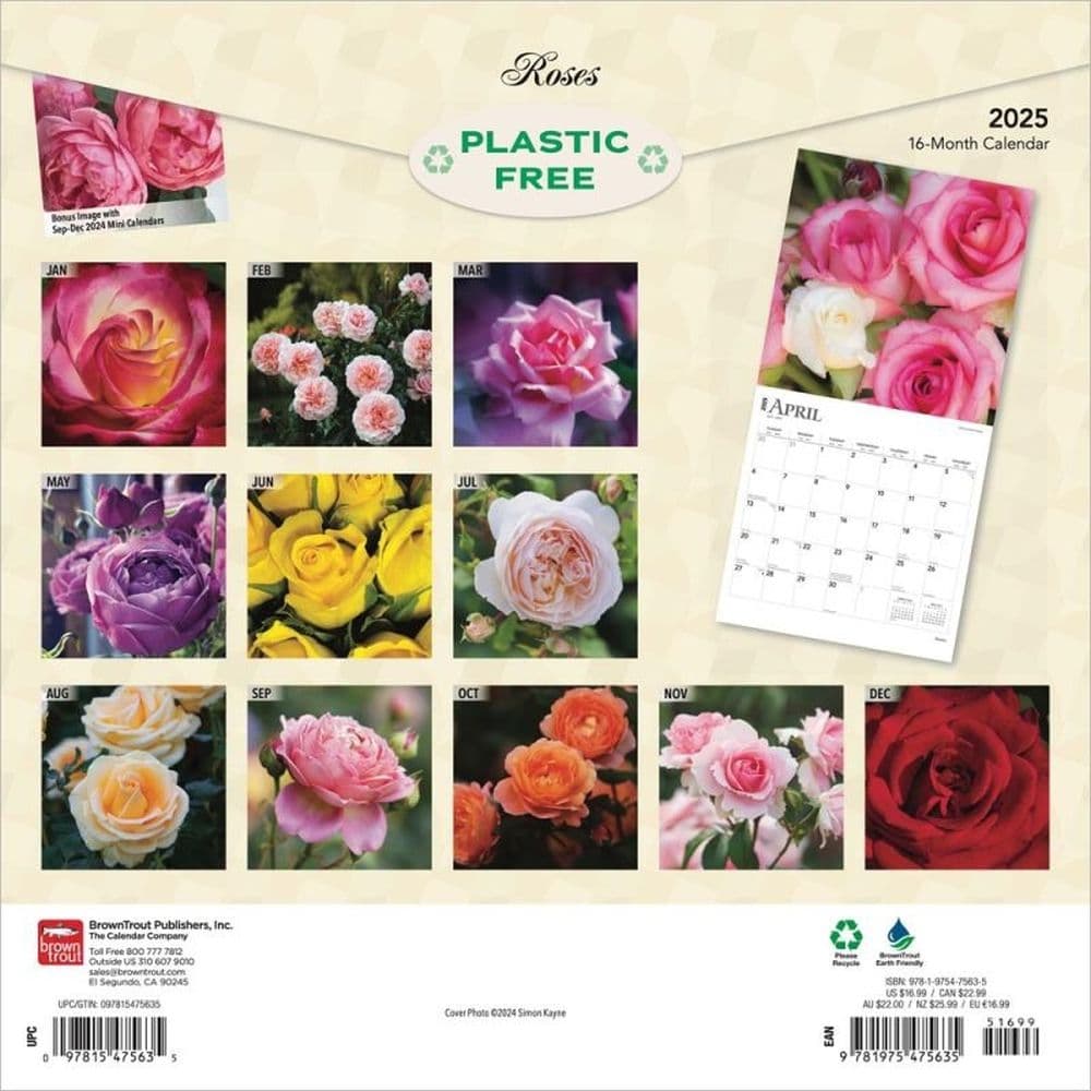 Roses 2025 Wall Calendar First Alternate Image