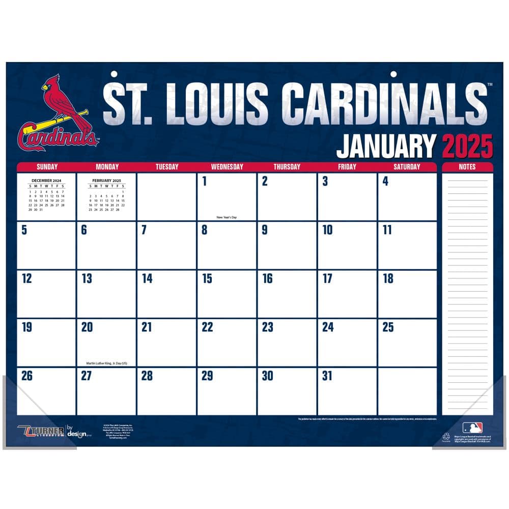 MLB St Louis Cardinals 2025 Desk Pad First Alternate Image