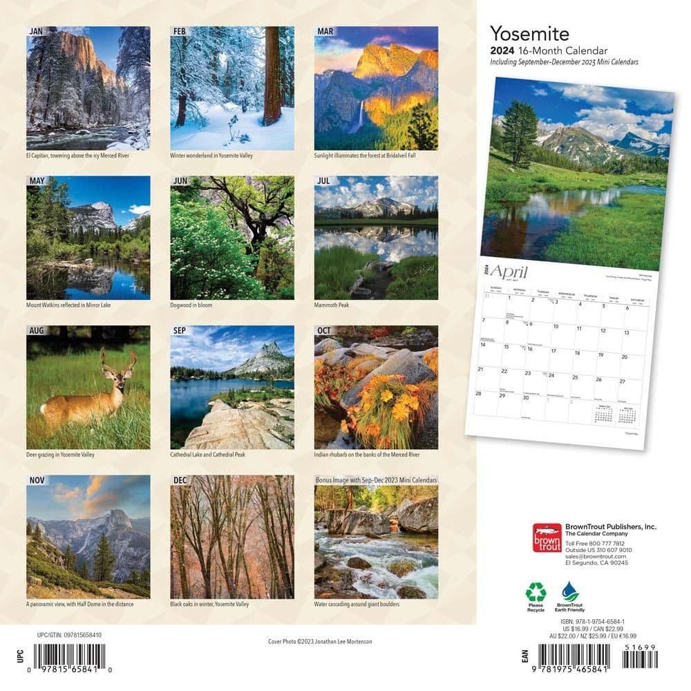 Yosemite 2024 Wall Calendar