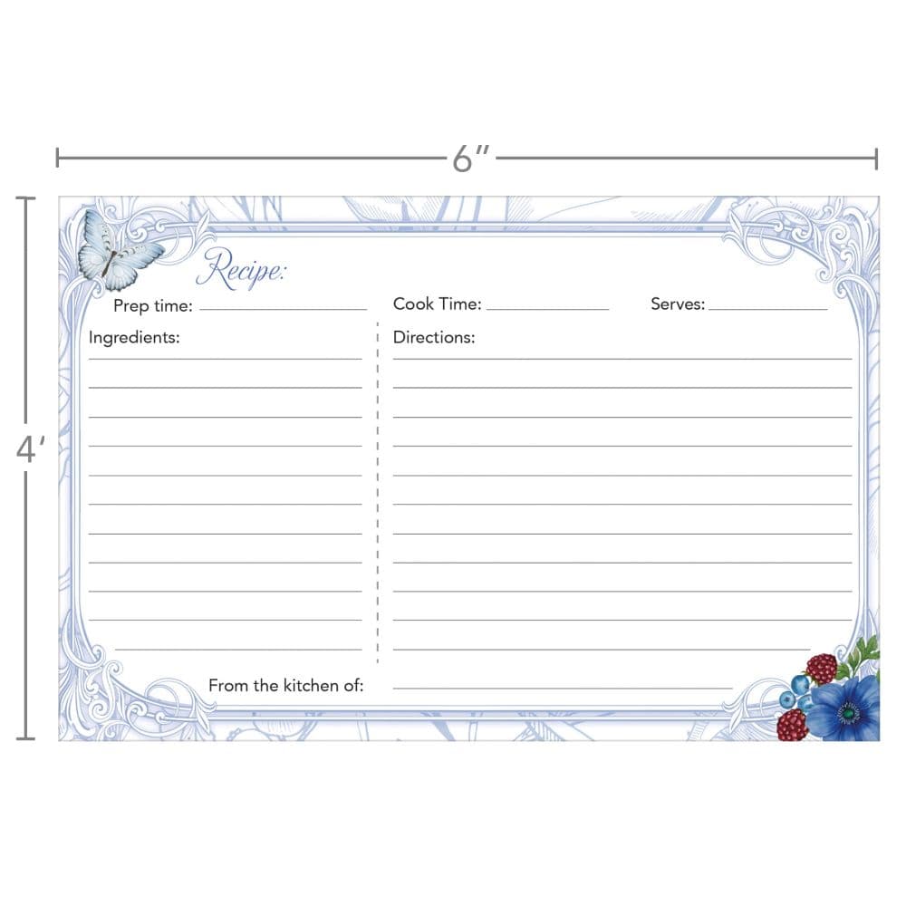 Toileberry Kitchen 4 X 6 Recipe Cards Third Alternate Image
