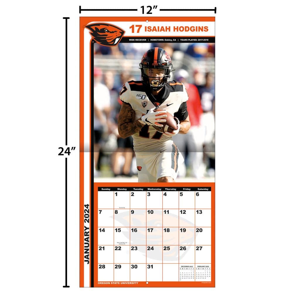 COL Oregon State Beavers 2024 Wall Calendar Fourth Alternate Image width=&quot;1000&quot; height=&quot;1000&quot;