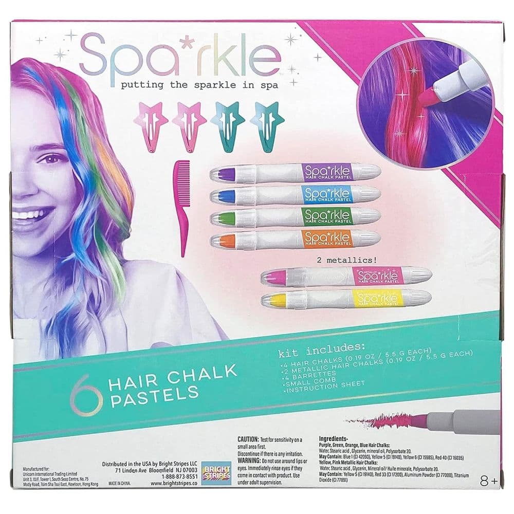 Spa Hair Chalk and Barrettes Set First Alternate Image