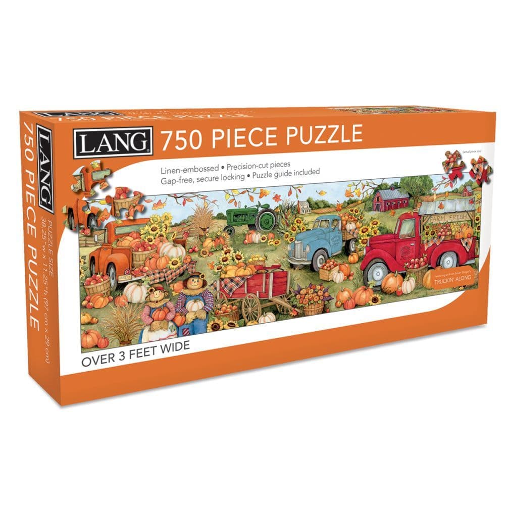 Harvest Truck 750 Piece Panoramic Puzzle