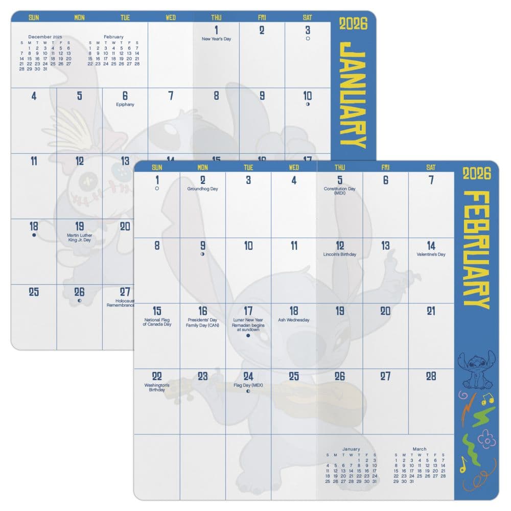 Disney Stitch 2026 Pocket Planner Eighth Alternate Image