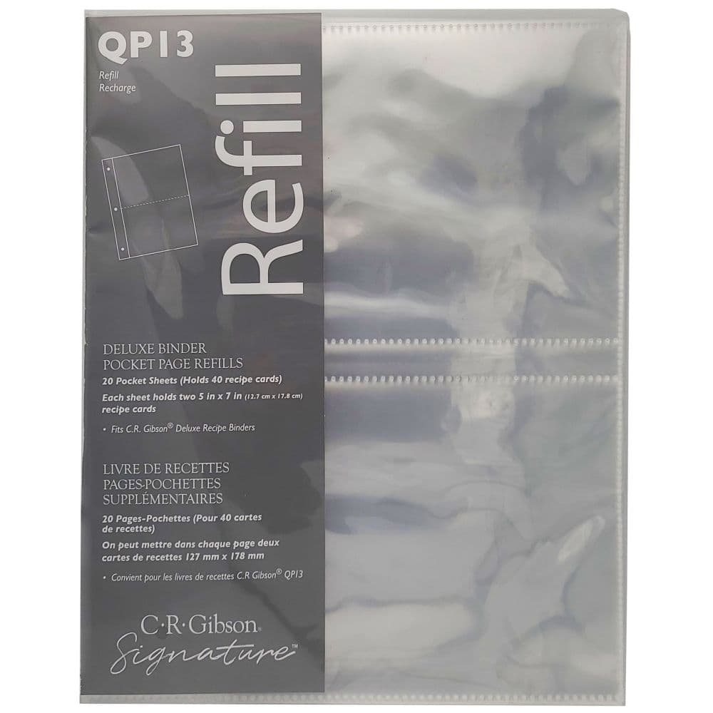Recipe Binder Pocket Page Refills Main Product Image width="1000" height="1000"