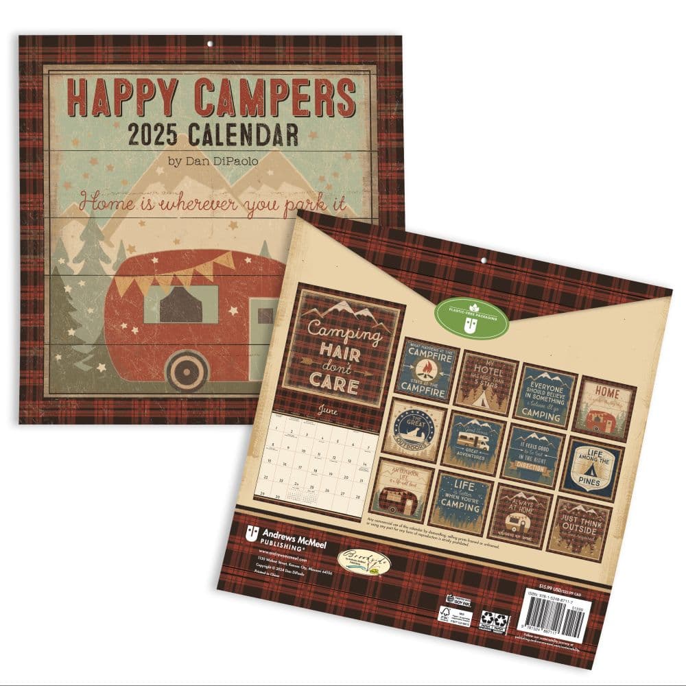 Happy Campers 2025 Wall Calendar First Alternate Image