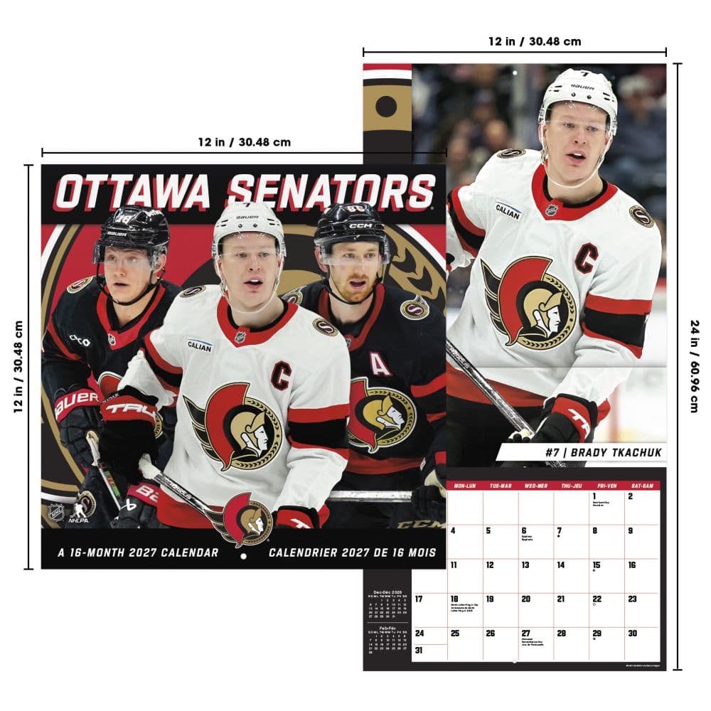 Ottawa Senators Bilingual French 2027 Wall Calendar Sixth Alternate Image