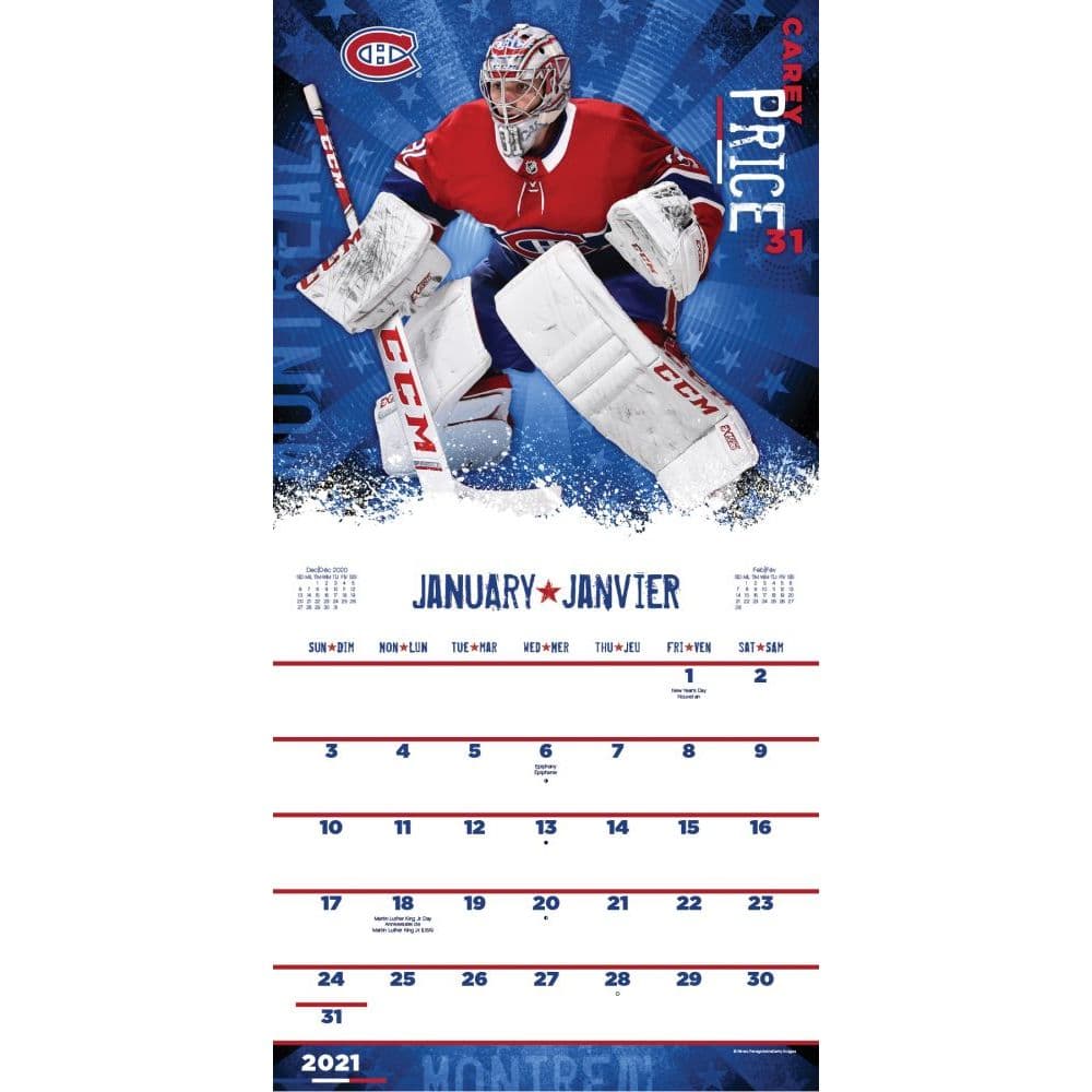 NHL Stoppers Wall Calendar