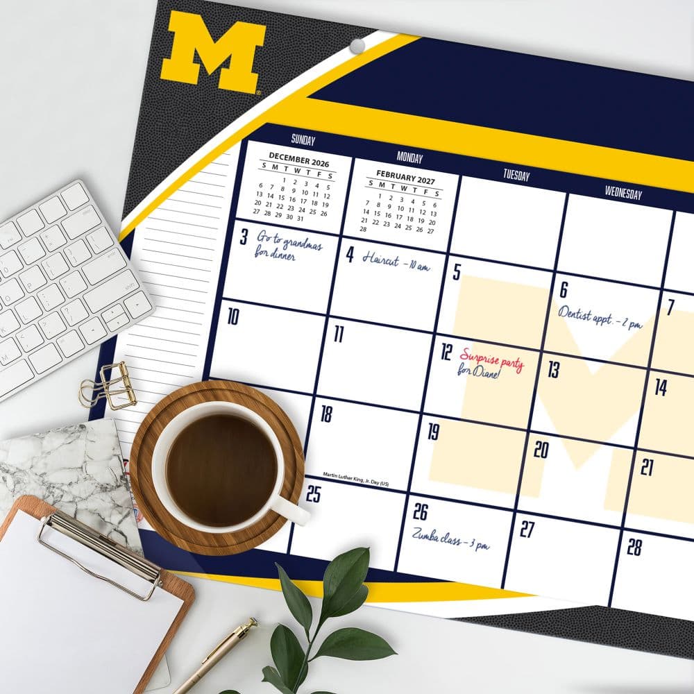 Michigan Wolverines 2027 Desk Pad Fourth  Alternate Image