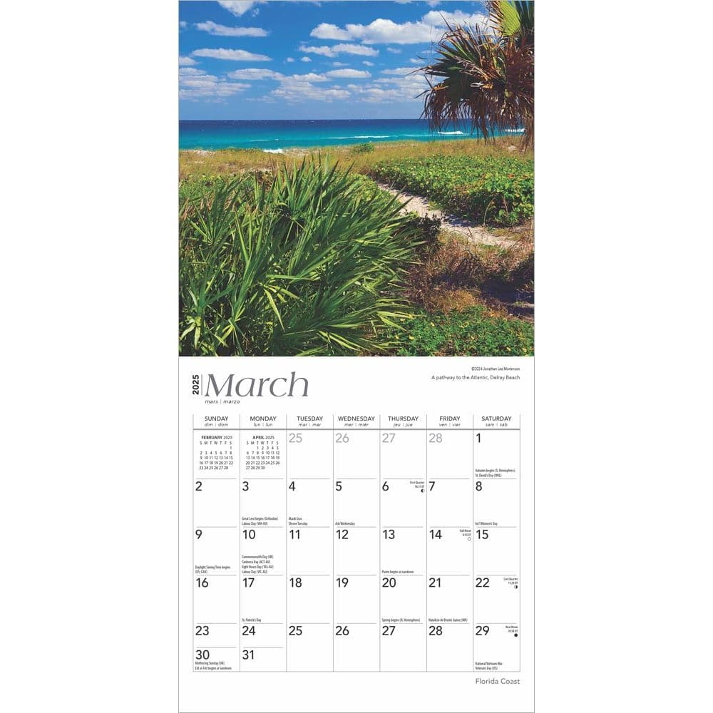 Florida Coast 2025 Mini Wall Calendar Second Alternate Image