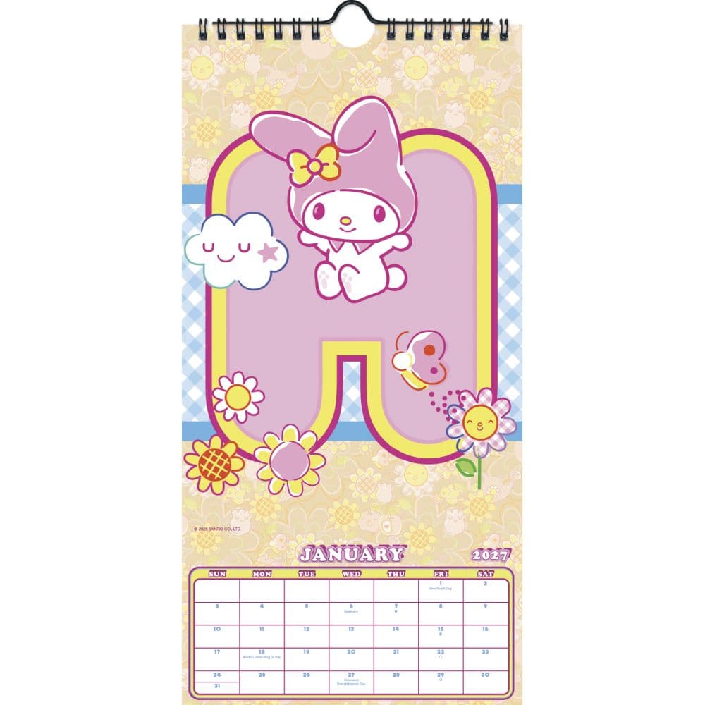 Hello Kitty and Friends 2027 Slim Wall Calendar Second Alternate Image