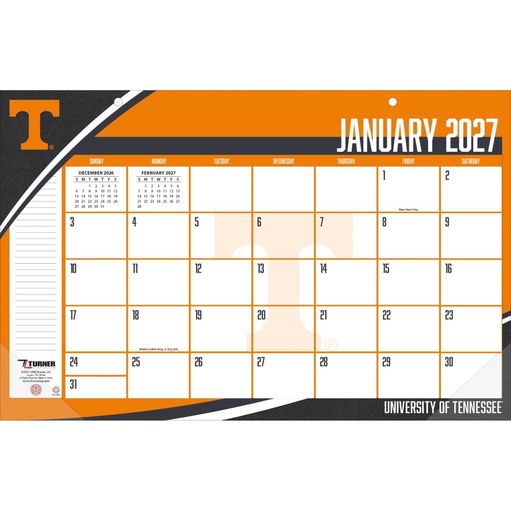 Tennessee Volunteers 2027 Desk Pad First Alternate Image