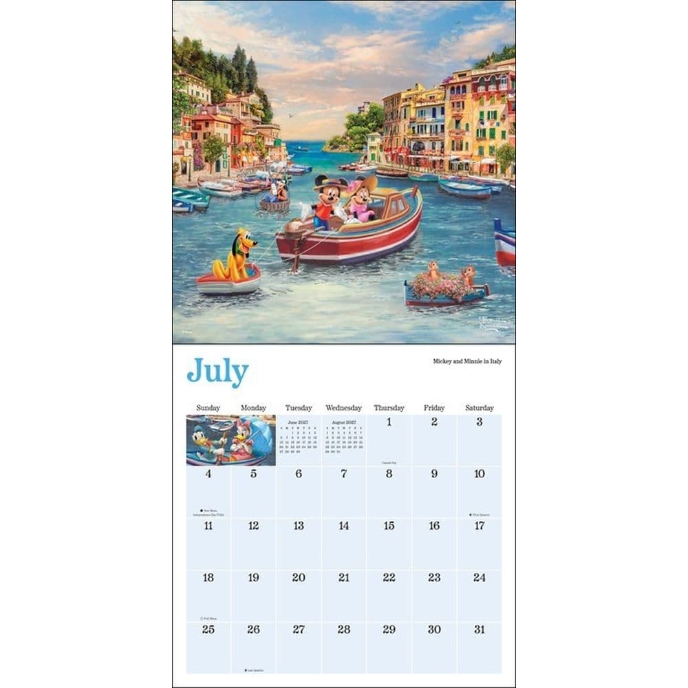 Thomas Kinkade Disney Collection 2027 Wall Calendar Fourth Alternate Image