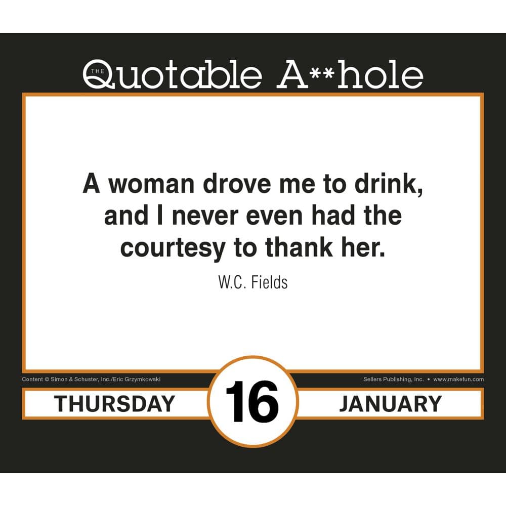 Quotable Asshole 2025 Desk Calendar